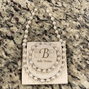 Bella Perlina freshwater pearl set - NEW - necklace, bracelet, earrings